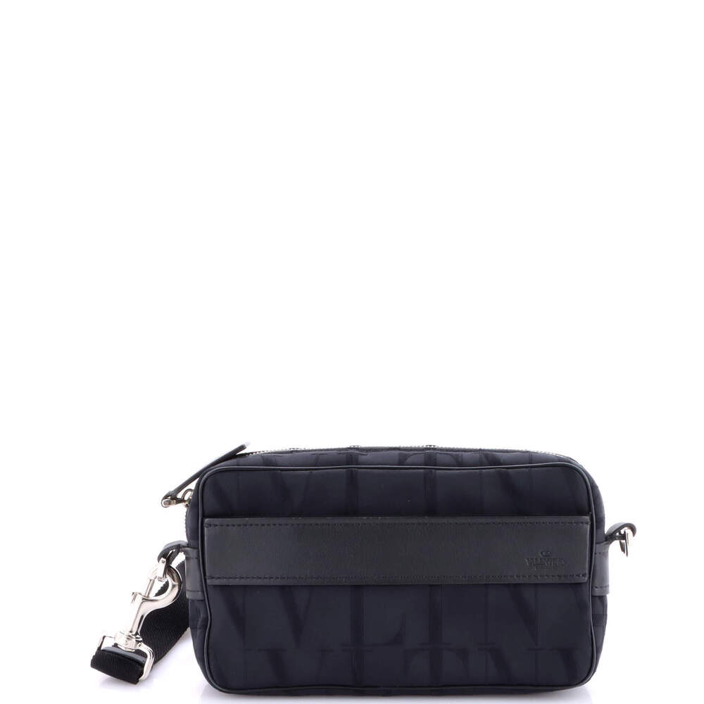 Valentino Garavani Small VLTN Shell Camera Bag Jacquard With Leather